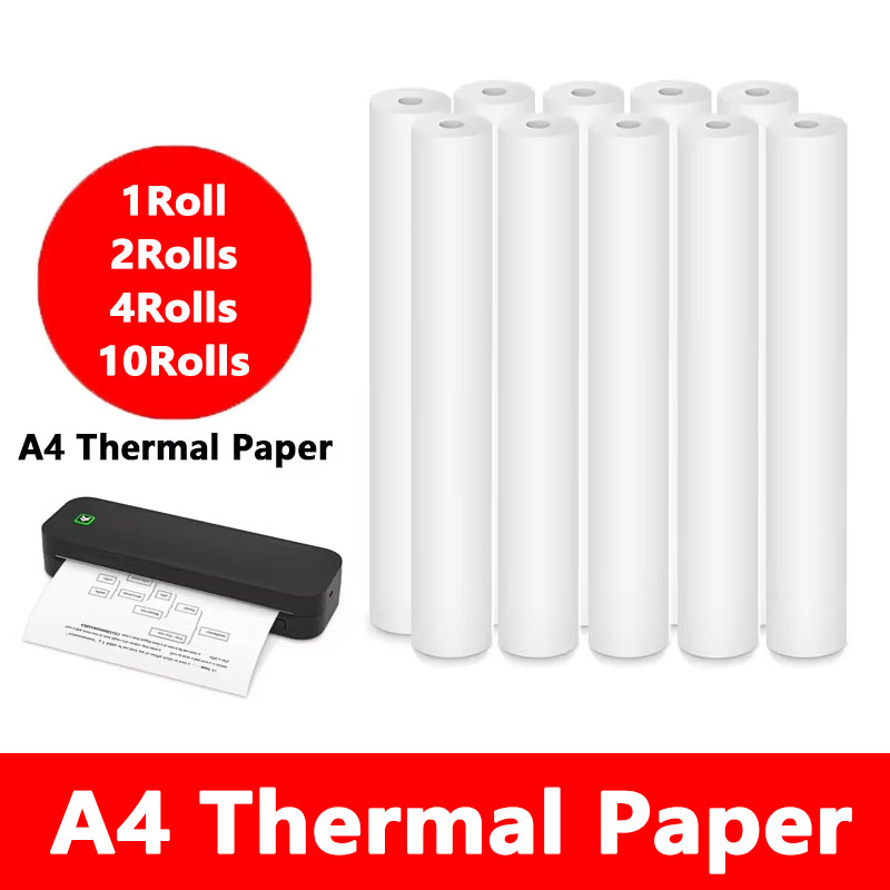 Commercial Document Printing - A4 Thermal Paper 1/2/4/10Rolls Quick-Dry For