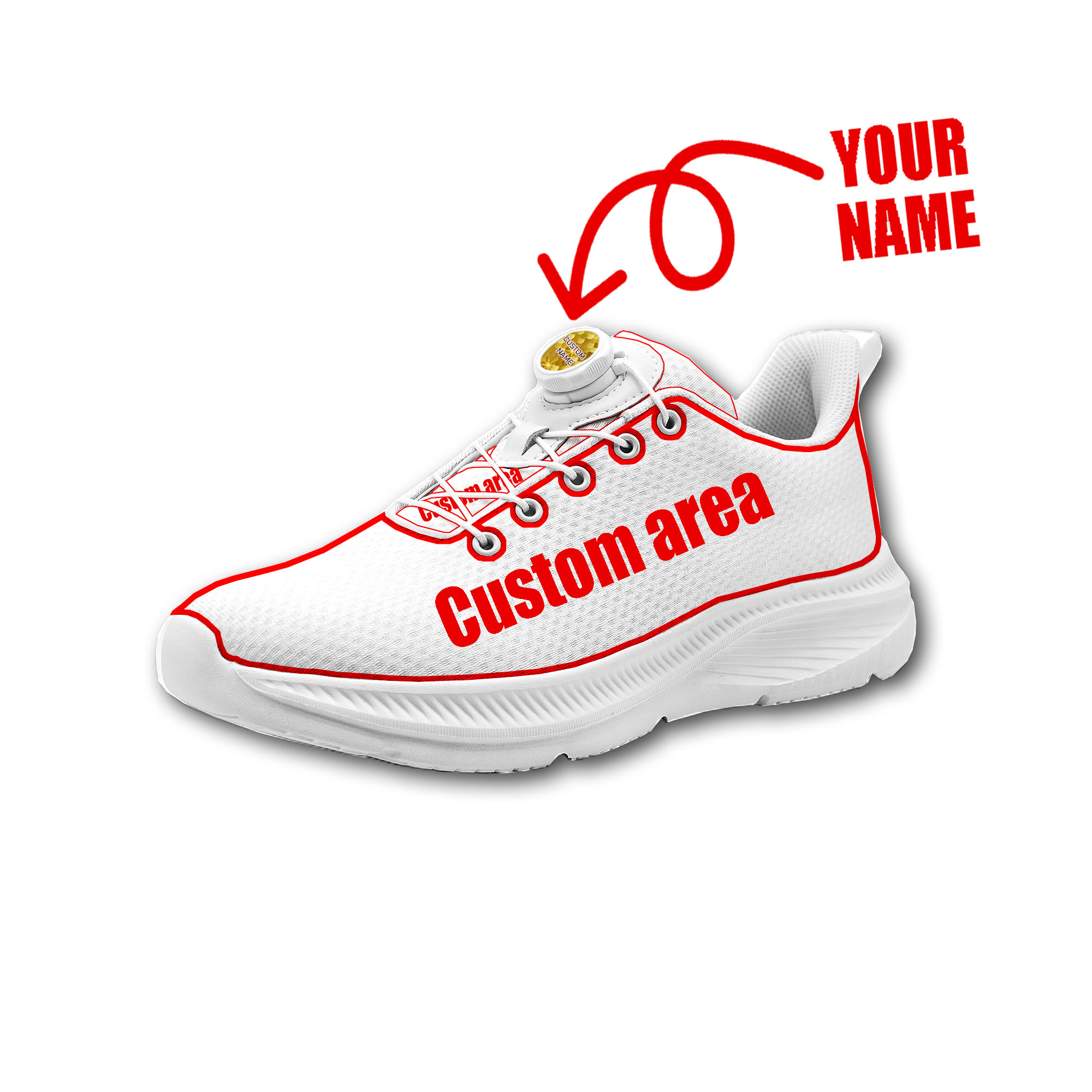 Company Profile Printing - Custom Walking Shoes Men Woman Rotating