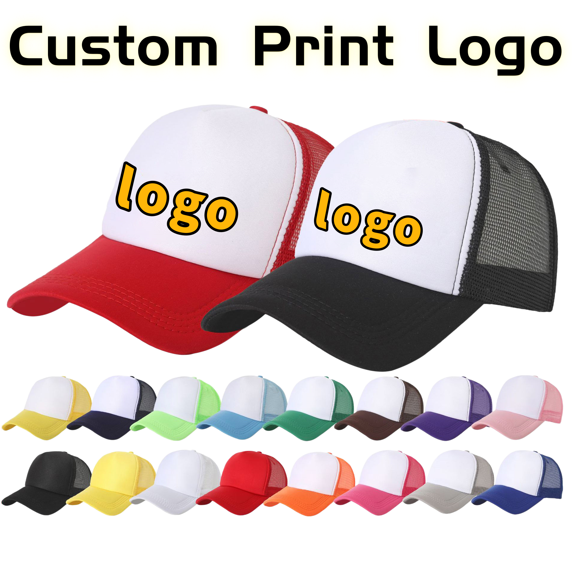 Company Profile Printing - Customized Printed Logo Sponge Mesh Hat