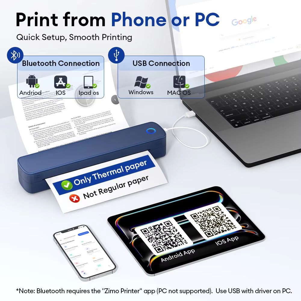 A4 Thermal Printer Mini Portab - Commercial Document Printing recensione e prezzo