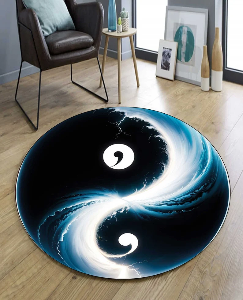 Yin Yang Symbol Round Rug Vivi - Commercial Vinyl Printing Machine recensione e prezzo