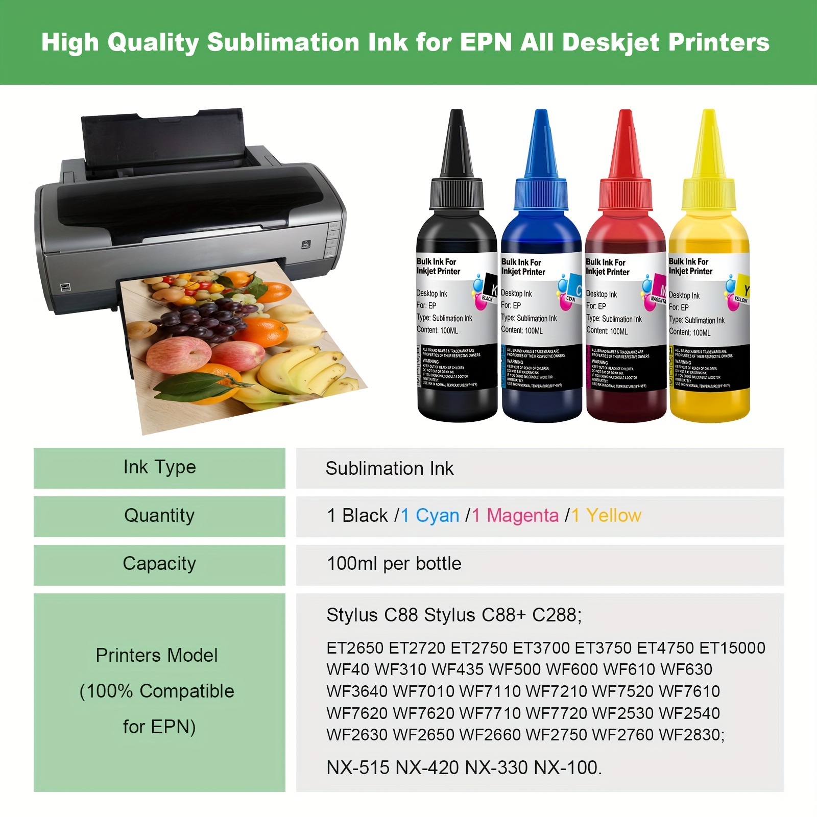 100ml Sublimation Ink for Epso - Sublimation Ink 100Ml recensione e prezzo